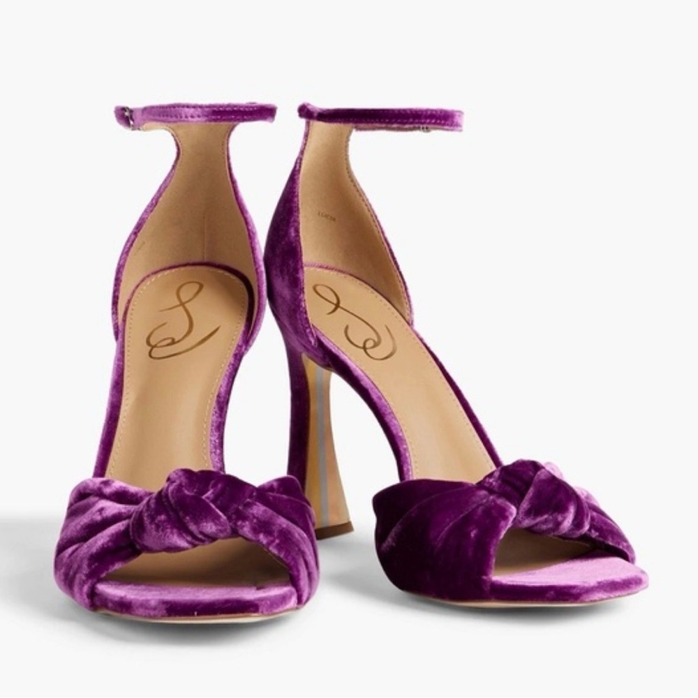 Sam Edelman Purple Velvet Heels. Size 8.5